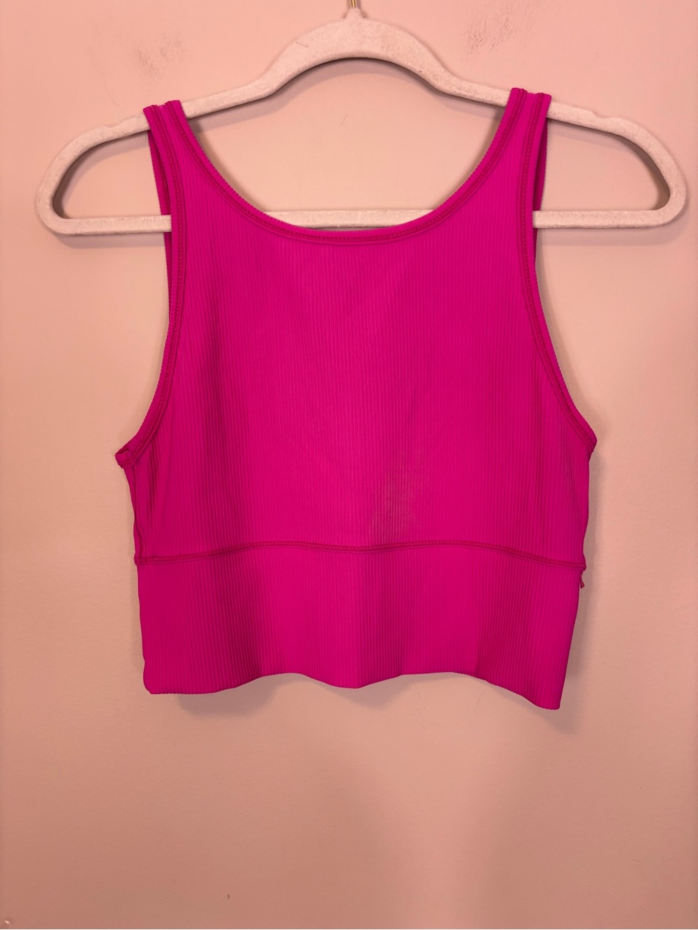 lululemon athletica Ribbed Crop Tank in Vibrant Fuchsia